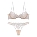 the FORBIDDEN FRUIT - Embroidery Underwear Women Sexy Lingerie Set