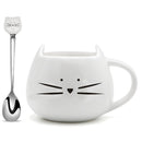 the COFFEE CAT - Ceramic Cute Cat Mugs with Spoon Coffee