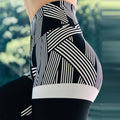 the TRON TRACK - Striped Print High Quality Leggings